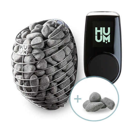 huum drop sauna heater with control and rocks