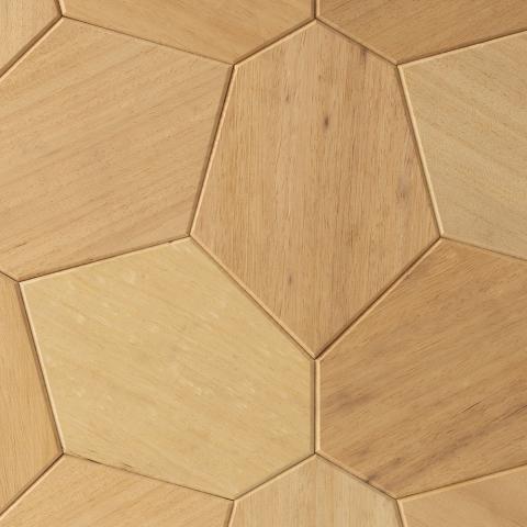 EmotionWalls Hexagon Abachi decorative wood accent panels (2)