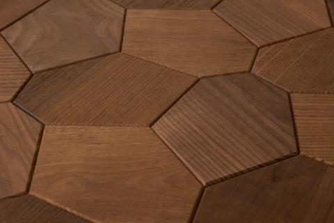 EmotionWalls Hexagon Thermo-Ash Decorative Wood Accent Panels