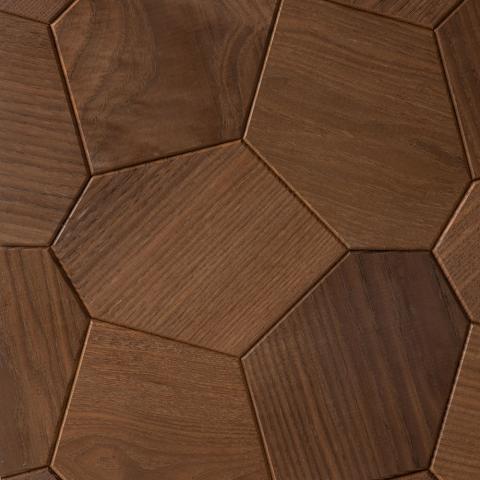 EmotionWalls Hexagon Thermo-Ash Decorative Wood Accent Panels (2)