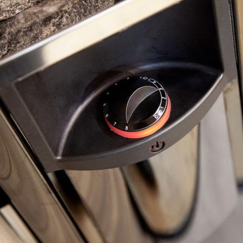 Harvia Black Stainless Steel Wall Sauna Heater Control 