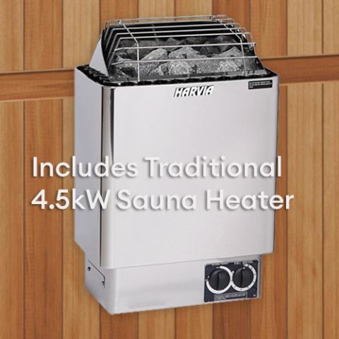 home infrared sauna kit combo with harvia heater