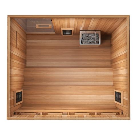 Finnmark Trinity XL Infrared sauna kit Floor Plan