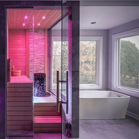 Sauna Color Lighting by Bathology