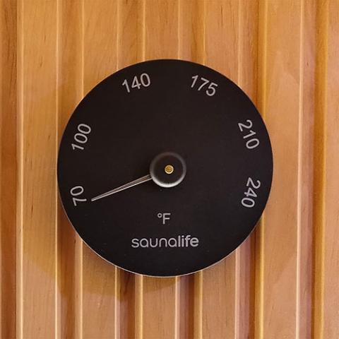 SaunaLife Sauna Thermometer Black