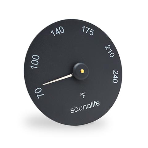 saunalife sauna thermometer black