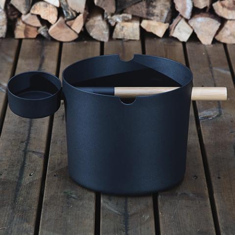 saunalife black sauna bucket