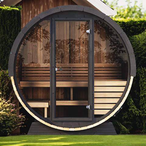 Backyard Sauna Barrel SaunaLife EE6G